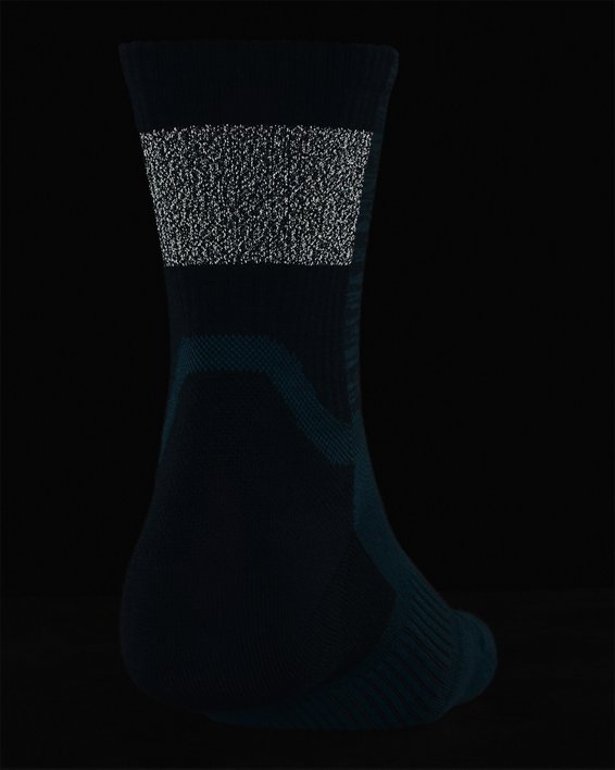 Unisex UA ArmourDry™ Run Crew Socks, Blue, pdpMainDesktop image number 2
